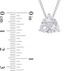 Thumbnail Image 4 of 4.5mm White Lab-Created Sapphire Tri-Cluster Pendant in Sterling Silver