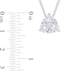 Thumbnail Image 4 of 4.5mm White Lab-Created Sapphire Tri-Cluster Pendant in Sterling Silver