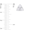 Thumbnail Image 4 of 4.0mm White Lab-Created Sapphire Tri-Cluster Stud Earrings in Sterling Silver
