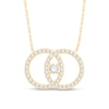 Thumbnail Image 1 of You Me Us 1 CT. T.W. Diamond Intertwined Double Circle Necklace in 10K Gold