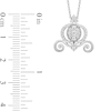 Thumbnail Image 3 of Enchanted Disney Cinderella 1/4 CT. T.W. Oval Multi-Diamond Vintage-Style Carriage Pendant in Sterling Silver - 19"