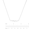 Thumbnail Image 3 of White Lab-Created Sapphire Scatter Necklace in Sterling Silver - 21.5&quot;