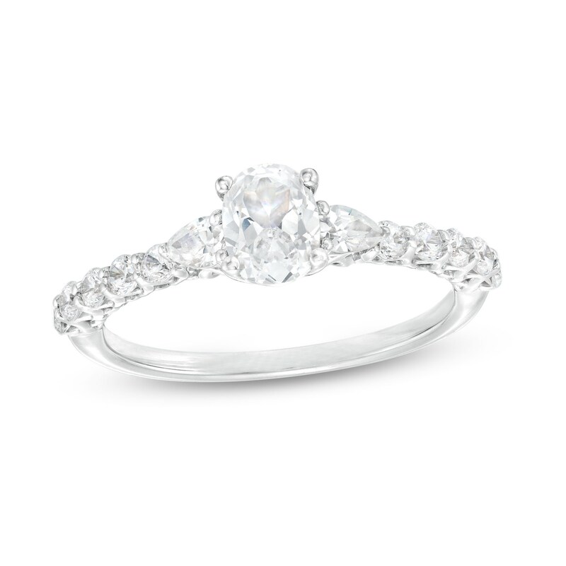 Main Image 1 of 1 CT. T.W. Oval Diamond Engagement Ring in 14K White Gold