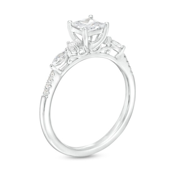 3/4 CT. T.w. Princess-Cut Diamond Engagement Ring in 14K White Gold