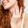 Thumbnail Image 2 of 3/4 CT. T.W. Oval Diamond Double Frame Twist Shank Engagement Ring in 14K Gold