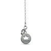 Thumbnail Image 1 of Enchanted Disney Villains Jafar Garnet and 1/8 CT. T.W. Black Diamond Pendant in Sterling Silver and 10K Rose Gold