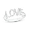 Thumbnail Image 0 of Love Talks 1/8 CT. T.W. Diamond "LOVE" Script Ring in Sterling Silver