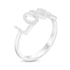 Thumbnail Image 2 of Love Talks 1/8 CT. T.W. Diamond "LOVE" Script Ring in Sterling Silver