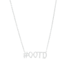 Thumbnail Image 0 of Love Talks 1/8 CT. T.W. Diamond Hashtag "#OOTD" Necklace in Sterling Silver