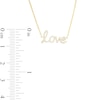 Thumbnail Image 3 of Love Talks 1/10 CT. T.W. Diamond "love" Cursive Script Necklace in 10K Gold