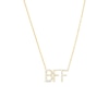 Thumbnail Image 1 of Love Talks 1/10 CT. T.W. Diamond "BFF" Script Necklace in 10K Gold