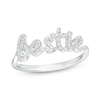 Thumbnail Image 0 of Love Talks 1/6 CT. T.W. Diamond "Bestie" Script Ring in Sterling Silver