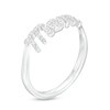 Thumbnail Image 3 of Love Talks 1/10 CT. T.W. Diamond "Mom" Script Ring in Sterling Silver