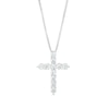 Thumbnail Image 1 of 1 CT. T.W. Certified Lab-Grown Diamond Cross Pendant in 14K White Gold (F/SI2)