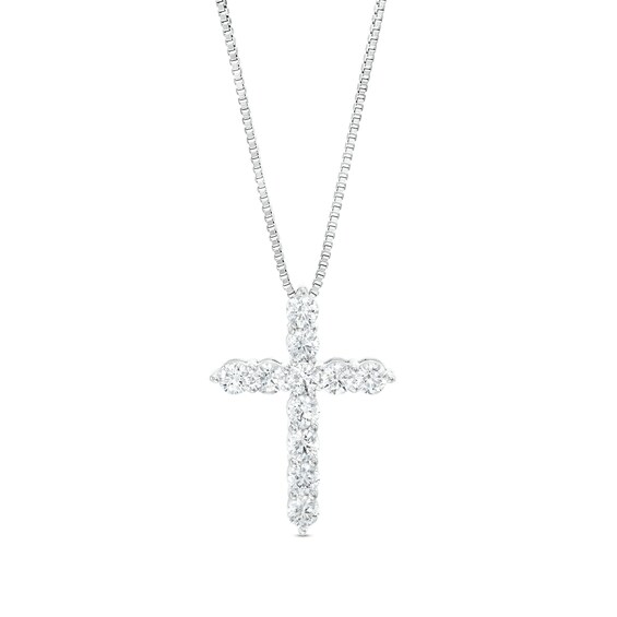 1 CT. T.w. Certified Lab-Grown Diamond Cross Pendant in 14K White Gold (F/Si2