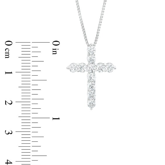 1 CT. T.w. Certified Lab-Grown Diamond Cross Pendant in 14K White Gold (F/Si2