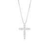 Thumbnail Image 1 of 1/2 CT. T.W. Certified Lab-Grown Diamond Cross Pendant in 14K White Gold (F/SI2)