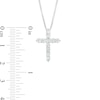 Thumbnail Image 3 of 1/2 CT. T.W. Certified Lab-Grown Diamond Cross Pendant in 14K White Gold (F/SI2)