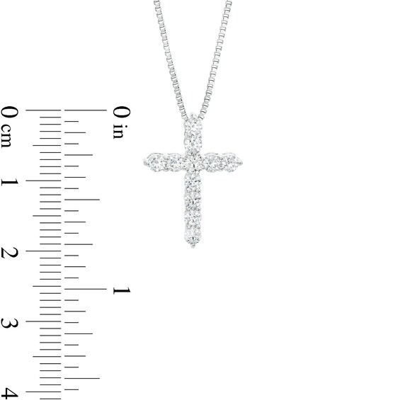 1/2 CT. T.w. Certified Lab-Grown Diamond Cross Pendant in 14K White Gold (F/Si2)