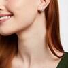 Thumbnail Image 1 of Cultured Freshwater Pearl and 1/10 CT. T.W. Diamond Leaf-Top Stud Earrings in Sterling Silver with 18K Gold Plate