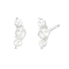 Thumbnail Image 1 of 2.0-3.0mm Freshwater Cultured Pearl Three Stone Stud Earrings in 10K White Gold
