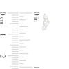 Thumbnail Image 3 of 2.0-3.0mm Freshwater Cultured Pearl Three Stone Stud Earrings in 10K White Gold