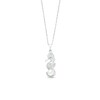Thumbnail Image 0 of 5.5-6.0mm Cultured Freshwater Pearl and White Lab-Created Sapphire Seahorse Pendant in Sterling Silver