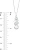 Thumbnail Image 2 of 5.5-6.0mm Cultured Freshwater Pearl and White Lab-Created Sapphire Seahorse Pendant in Sterling Silver