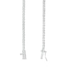 Thumbnail Image 3 of Oval Blue and White Lab-Created Sapphire Nine Stone Station Necklace in Sterling Silver