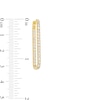 Thumbnail Image 3 of White Lab-Created Sapphire U-Hoop Earrings in Sterling Silver with 18K Gold Plate