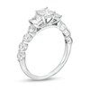 Thumbnail Image 3 of 2 CT. T.W. Princess-Cut Diamond Past Present Future® Scallop Edge Shank Engagement Ring in 14K White Gold