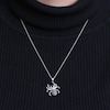 Thumbnail Image 3 of 1/20 CT. T.W. Black and White Diamond Beaded Tilted Spider Drop Pendant in Sterling Silver and Black Rhodium