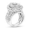 Thumbnail Image 3 of 7 CT. T.W. Pear-Shaped Multi-Diamond Frame Three Piece Bridal Set in 14K White Gold
