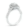 Thumbnail Image 2 of 1-1/2 CT. T.W. Emerald-Cut Diamond Double Frame Split Shank Engagement Ring in 14K White Gold