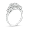 Thumbnail Image 3 of 1-1/2 CT. T.W. Oval-Shaped Multi-Diamond Frame Engagement Ring in 14K White Gold