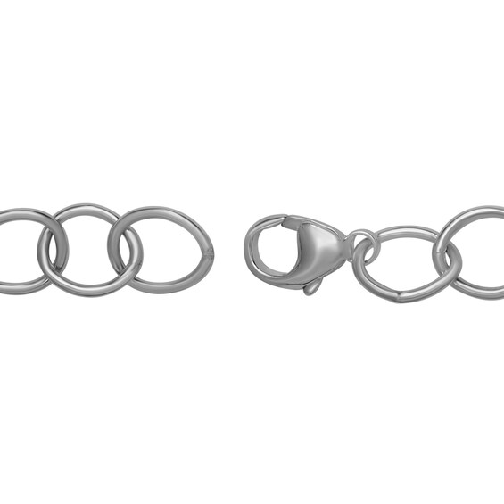 1/4 CT. T.w. Multi-Diamond Rope Triple Frame Medallion Charm Bracelet in Sterling Silver and 14K Gold Plate - 7.5"