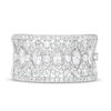 Thumbnail Image 1 of 1 CT. T.W. Marquise and Round Diamond Vintage-Style Multi-Row Anniversary Band in 14K White Gold