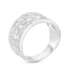 Thumbnail Image 3 of 1 CT. T.W. Marquise and Round Diamond Vintage-Style Multi-Row Anniversary Band in 14K White Gold
