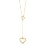 Thumbnail Image 1 of Diamond-Cut Double Heart Lariat Necklace in 10K Gold