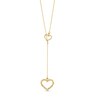 Thumbnail Image 0 of Diamond-Cut Double Heart Lariat Necklace in 10K Gold