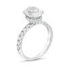 Thumbnail Image 2 of 2-3/4 CT. T.W. Certified Oval Lab-Created Diamond Hidden Frame Engagement Ring in 14K White Gold (F/VS2)