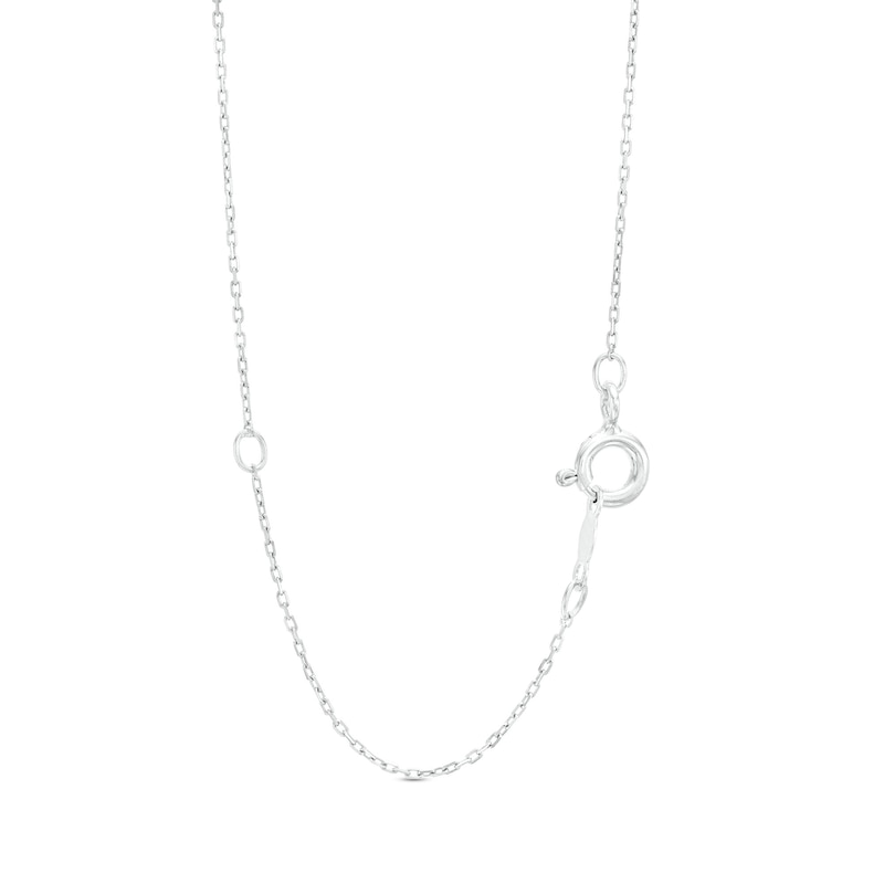 Main Image 3 of Marilyn Monroe™ Collection 1/2 CT. T.W. Journey Diamond Three Stone Linear Drop Pendant in 10K White Gold