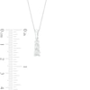 Thumbnail Image 4 of Marilyn Monroe™ Collection 1/2 CT. T.W. Journey Diamond Three Stone Linear Drop Pendant in 10K White Gold