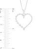 Thumbnail Image 3 of Marilyn Monroe™ Collection 1 CT. T.W. Journey Diamond Heart Outline Pendant in 10K White Gold