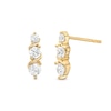 Thumbnail Image 1 of Marilyn Monroe™ Collection 1/2 CT. T.W. Journey Diamond Trio Swirl Drop Earrings in 10K Gold