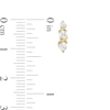 Thumbnail Image 3 of Marilyn Monroe™ Collection 1/2 CT. T.W. Journey Diamond Trio Swirl Drop Earrings in 10K Gold