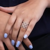 Thumbnail Image 3 of 1/8 CT. T.W. Diamond Art Deco Orbit Ring in Sterling Silver