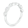 Thumbnail Image 3 of 1/2 CT. T.W. Certified Pear-Shaped and Oval Diamond Alternating Anniversary Band in 14K White Gold (I/SI2)