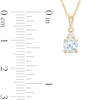 Thumbnail Image 3 of Aquamarine and 1/15 CT. T.W. Diamond Stacked Drop Pendant and Stud Earrings Set in 10K Gold