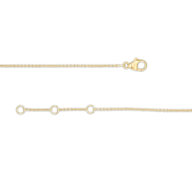 Main Image 3 of Love Talks 1/10 CT. T.W. Diamond "love" Script Bracelet in 10K Gold - 7.5"
